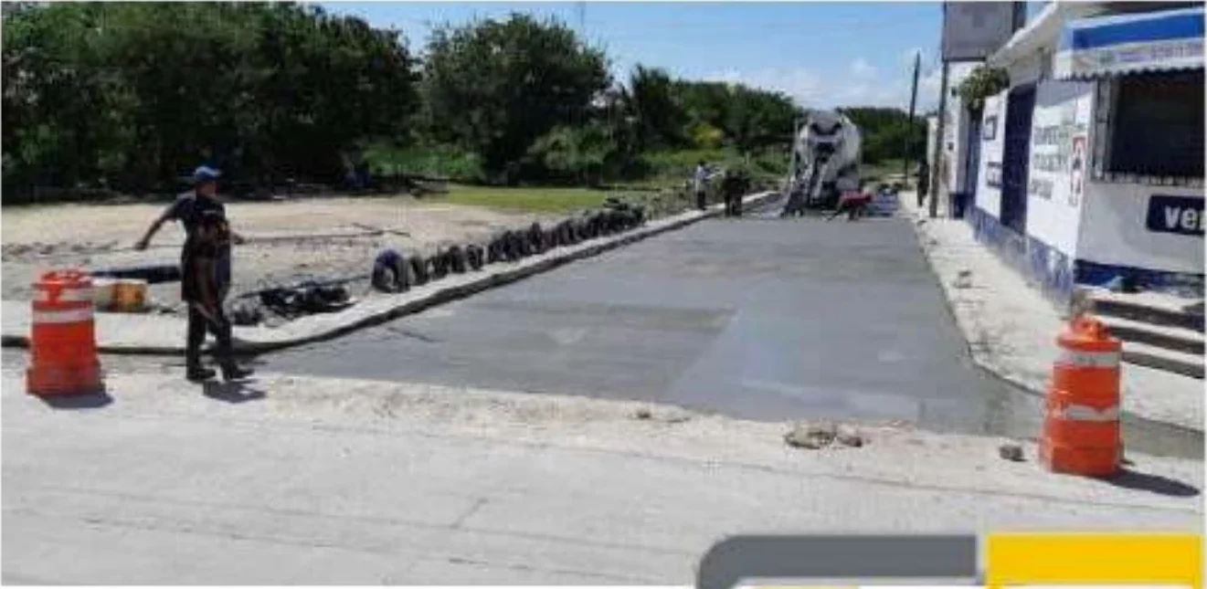 Pavimentación de concreto e infraestructura urbana